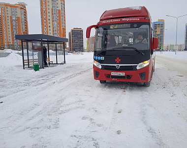 В Саранске запущен новый автобусный маршрут №42 «Поликлиника №3 – Школа №15»